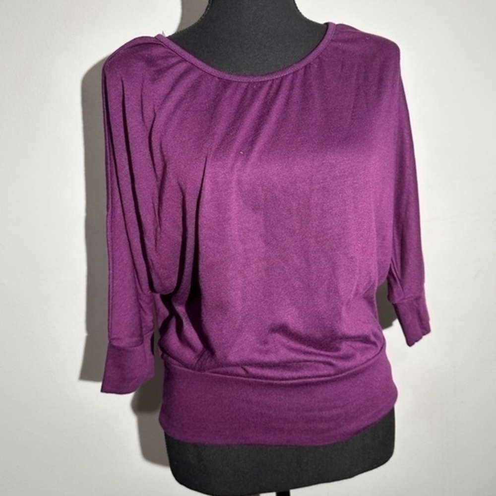 8 of Hearts Purple Dolman Blouse Size Large